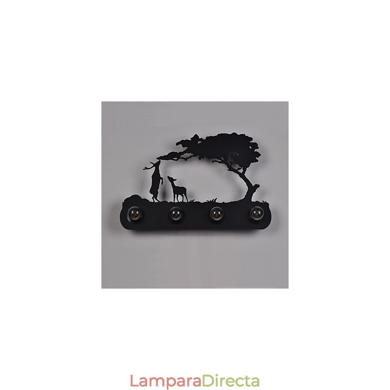 Lámparas de pared de hierro retro estilo loft, estilo pastoral americano, de 4 luces para pasillo de dormitorio