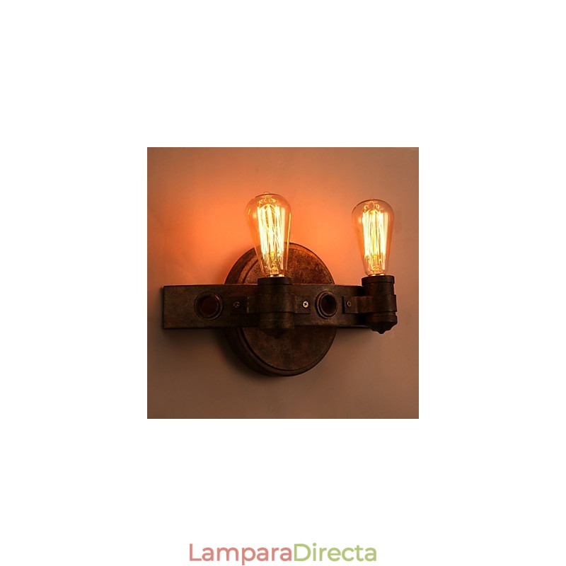 Lámpara de pared con machetes de luna llena de hierro forjado que restaura formas antiguas.