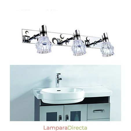 Lámpara de pared de baño de un solo color, blanca, con herrajes frontales de espejo y placa de metal, nueva llegada Lámpara de pared de baño de un solo color, blanca, con herrajes frontales de espejo y placa de metal, nueva llegada