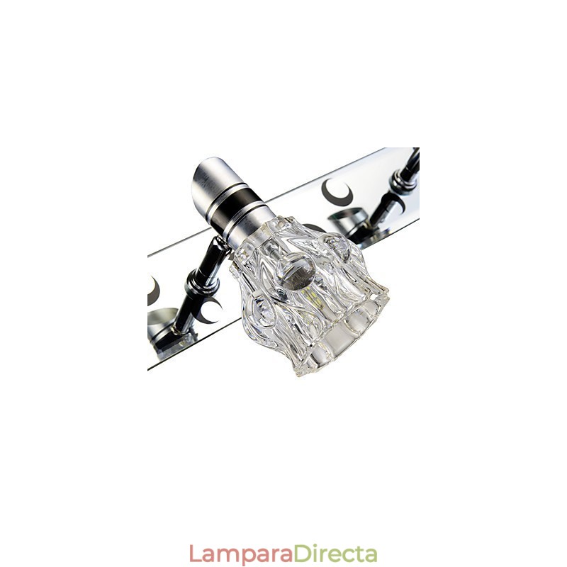 Lámpara de pared de baño de un solo color, blanca, con herrajes frontales de espejo y placa de metal, nueva llegada