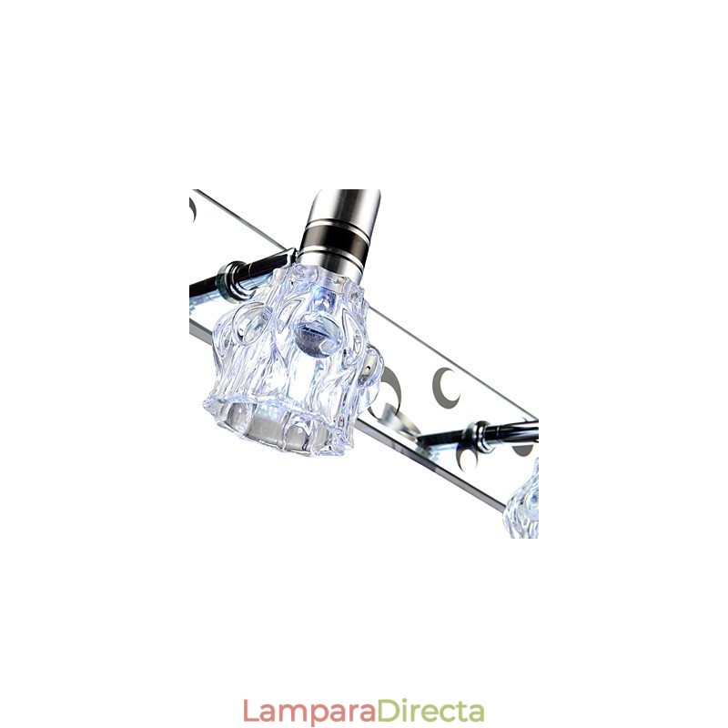 Lámpara de pared de baño de un solo color, blanca, con herrajes frontales de espejo y placa de metal, nueva llegada