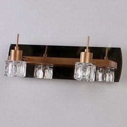 Iluminación de baño de cristal moderna contemporánea G4 de metal