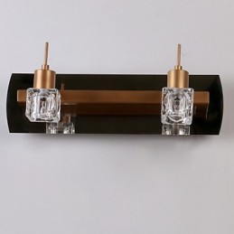 Iluminación de baño de cristal moderna contemporánea G4 de metal