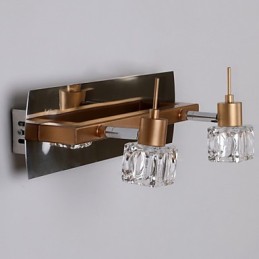 Iluminación de baño de cristal moderna contemporánea G4 de metal