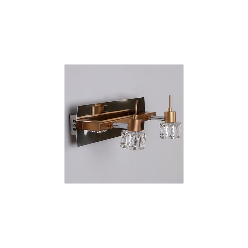 Iluminación de baño de cristal moderna contemporánea G4 de metal