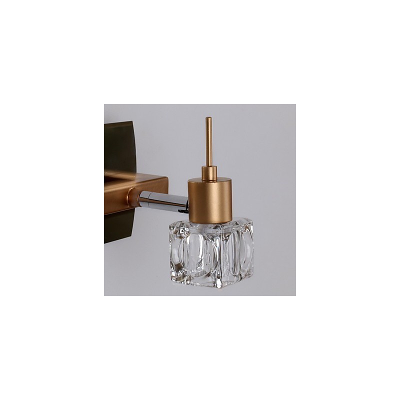 Iluminación de baño de cristal moderna contemporánea G4 de metal