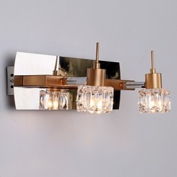 Iluminación de baño de cristal moderna contemporánea G4 de metal