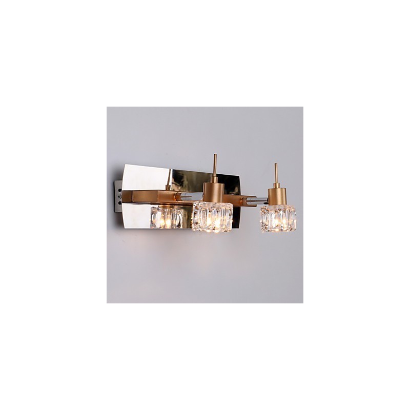 Iluminación de baño de cristal moderna contemporánea G4 de metal