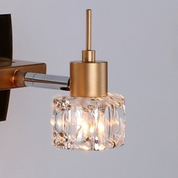 Iluminación de baño de cristal moderna contemporánea G4 de metal