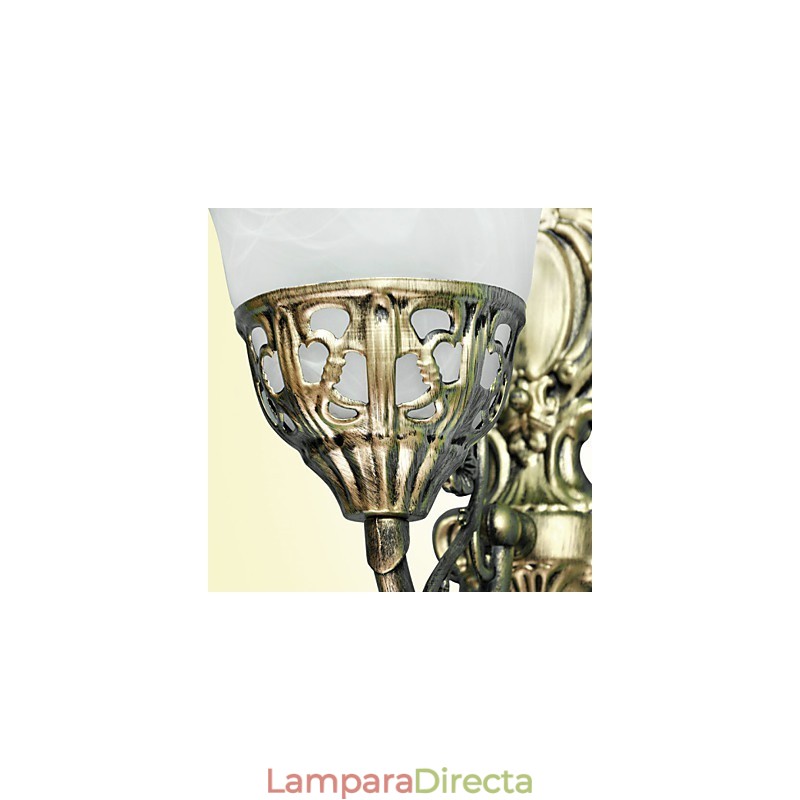 Lámparas de pared europeas de metal chapado en bronce, iluminación con mesita de noche, espejo frontal para sala de estar, lámpara de balcón