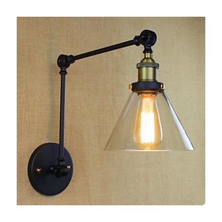 Lámpara de pared de cristal de estilo rústico restaurando antiguas costumbres, estilo cafetería y restaurante. Lámpara de pared de cristal de estilo rústico restaurando antiguas costumbres, estilo cafetería y restaurante.