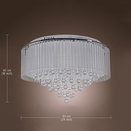 Lámpara empotrada moderna contemporánea de cristal galvanizado
