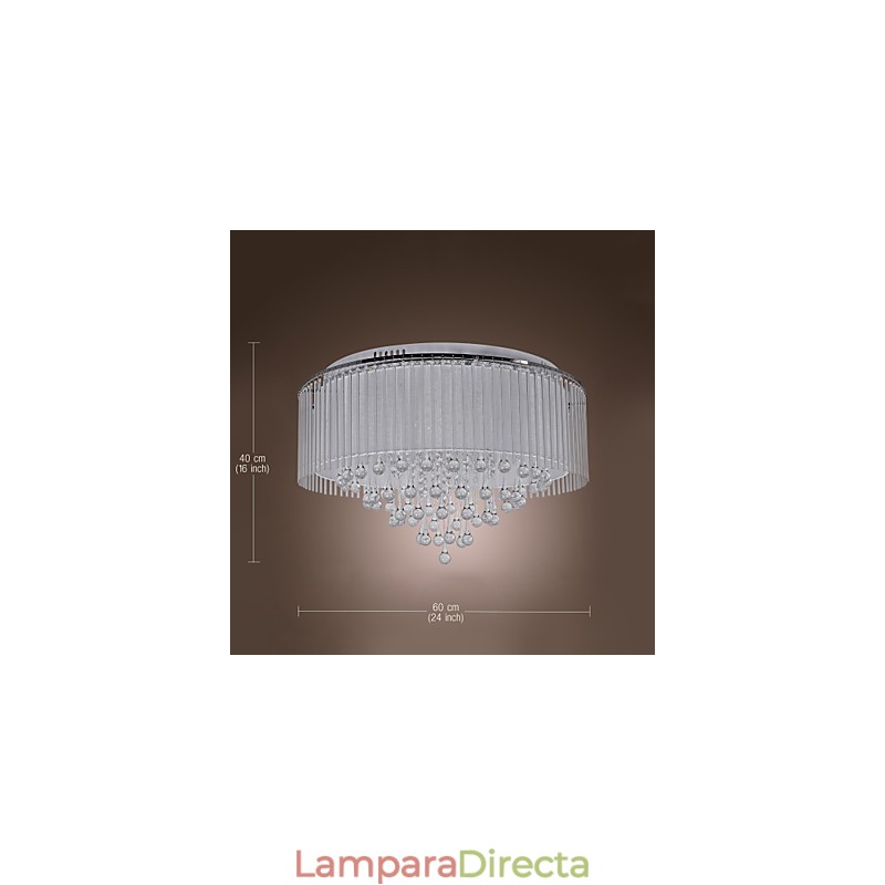 Lámpara empotrada moderna contemporánea de cristal galvanizado