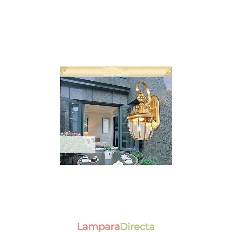 Lámpara de jardín Lámpara de cobre completo Lámpara de exterior Lámpara impermeable