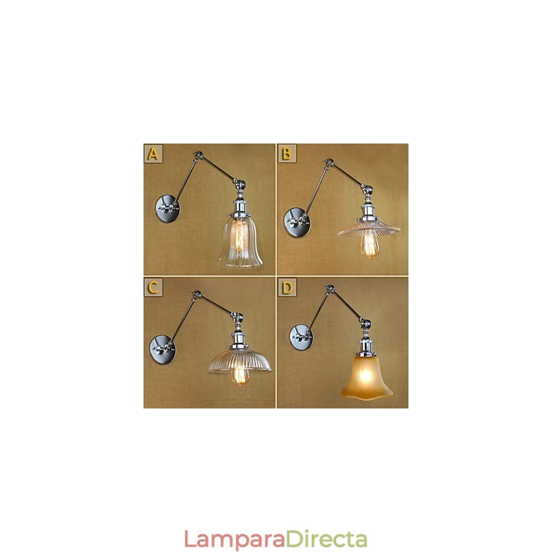 Apliques de pared Iluminación de baño Luces de pared para exteriores Luces de pared de lectura Vidrio contemporáneo moderno