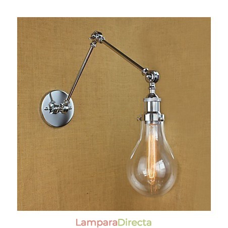 Lámpara de pared retro telescópica de cristal cromado Lámpara de pared retro telescópica de cristal cromado