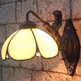 Lámpara de pared de hierro forjado creativa, estilo rural, estilo europeo