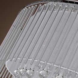 Lámpara empotrada moderna contemporánea de cristal galvanizado