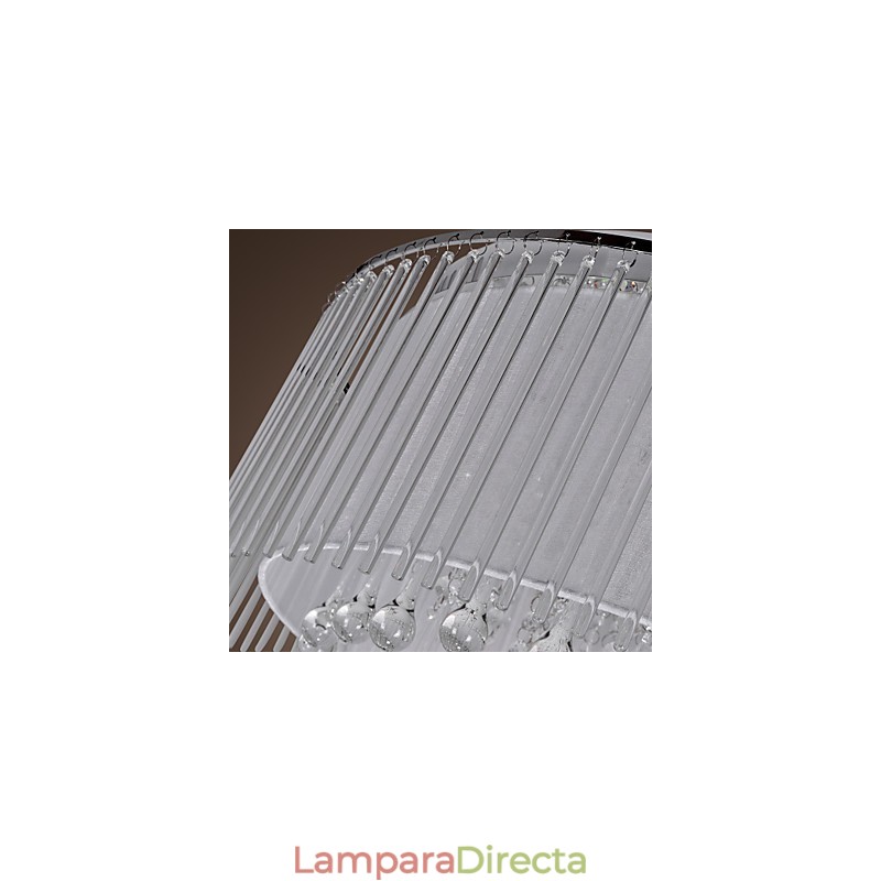 Lámpara empotrada moderna contemporánea de cristal galvanizado