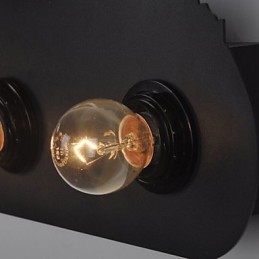 Lámparas de pared retro de hierro de 4 luces estilo loft pastoral americano para dormitorio y pasillo