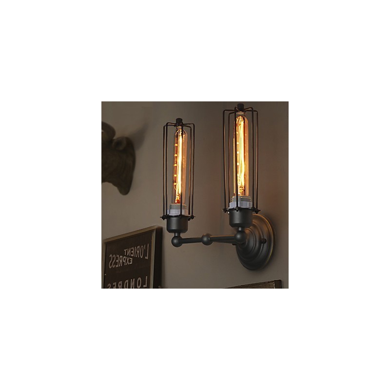 Lámpara de pared de hierro estilo loft americano estilo retro industrial con luces artísticas