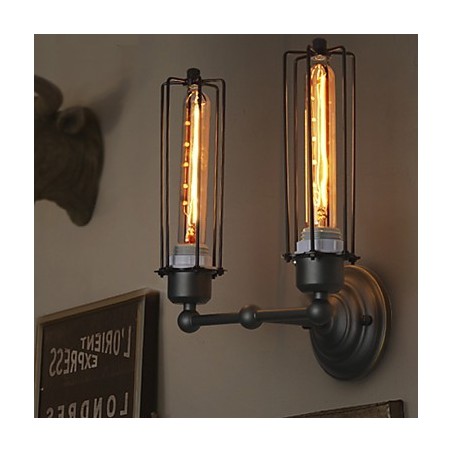 Lámpara de pared de hierro estilo loft americano estilo retro industrial con luces artísticas Lámpara de pared de hierro estilo loft americano estilo retro industrial con luces artísticas