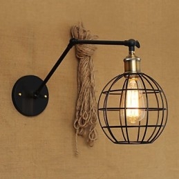 Apliques de pared Luces oscilantes Lámparas de pared de lectura Estilo mini Rústico Lodge Metal