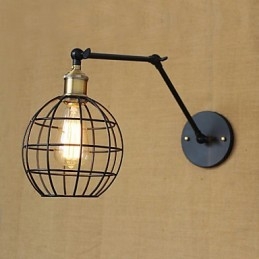 Apliques de pared Luces oscilantes Lámparas de pared de lectura Estilo mini Rústico Lodge Metal