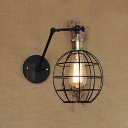 Apliques de pared Luces oscilantes Lámparas de pared de lectura Estilo mini Rústico Lodge Metal