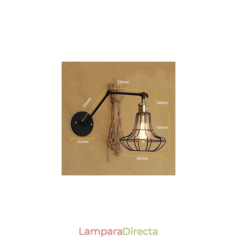 Apliques de pared Luces oscilantes Lámparas de pared de lectura Estilo mini Rústico Lodge Metal