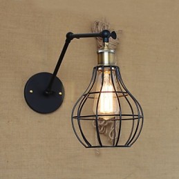 Apliques de pared Luces oscilantes Lámparas de pared de lectura Estilo mini Rústico Lodge Metal