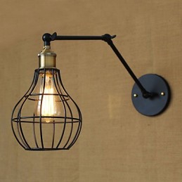 Apliques de pared Luces oscilantes Lámparas de pared de lectura Estilo mini Rústico Lodge Metal