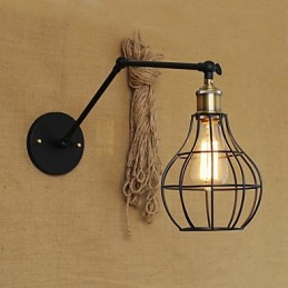 Apliques de pared Luces oscilantes Lámparas de pared de lectura Estilo mini Rústico Lodge Metal