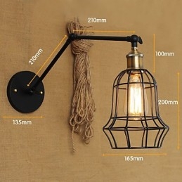 Apliques de pared Luces oscilantes Lámparas de pared de lectura Estilo mini Rústico Lodge Metal
