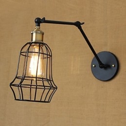 Apliques de pared Luces oscilantes Lámparas de pared de lectura Estilo mini Rústico Lodge Metal