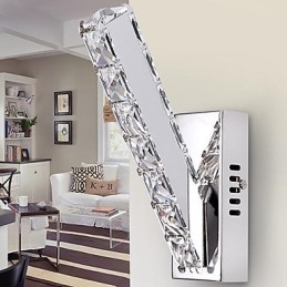 Apliques de pared de cristal de metal contemporáneo moderno