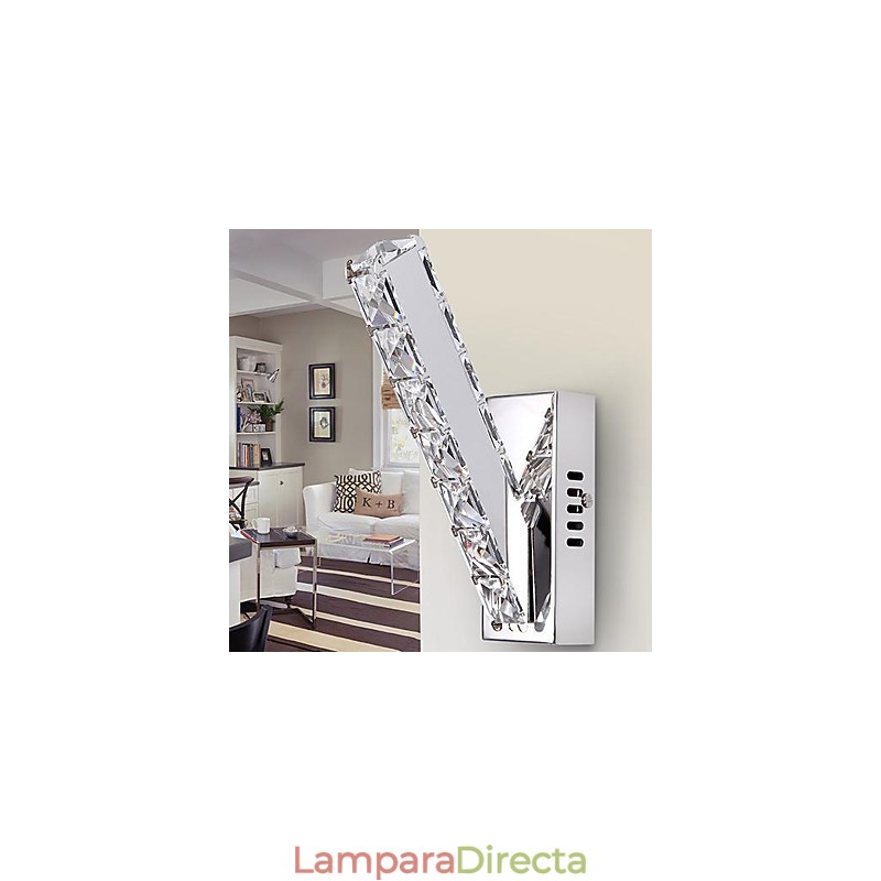 Apliques de pared de cristal de metal contemporáneo moderno