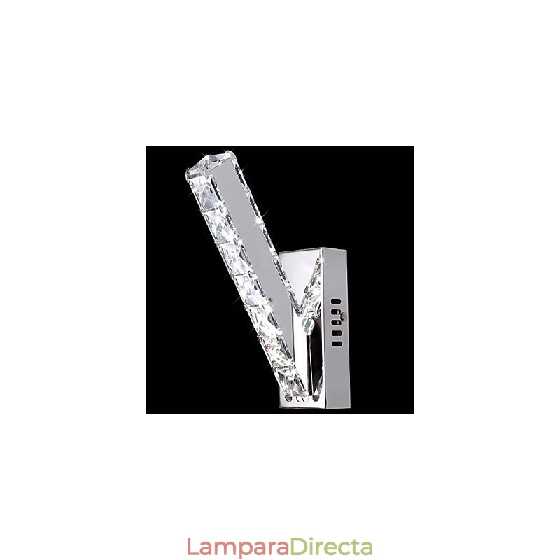 Apliques de pared de cristal de metal contemporáneo moderno