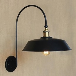 Lámpara creativa de hierro estilo country americano, estilo retro, redonda, industrial, para sala de estar, balcón, pasillo, escaleras, decoración de habitación