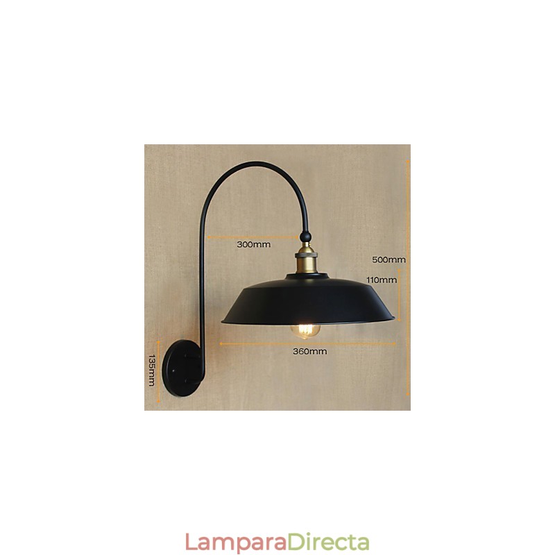 Lámpara creativa de hierro estilo country americano, estilo retro, redonda, industrial, para sala de estar, balcón, pasillo, escaleras, decoración de habitación
