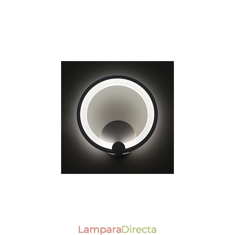 Apliques de pared modernos de 27 cm de diámetro con aro de metal y acrílico, 90°, 240 V