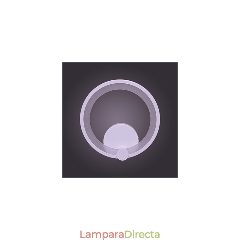 Apliques de pared modernos de 27 cm de diámetro con aro de metal y acrílico, 90°, 240 V