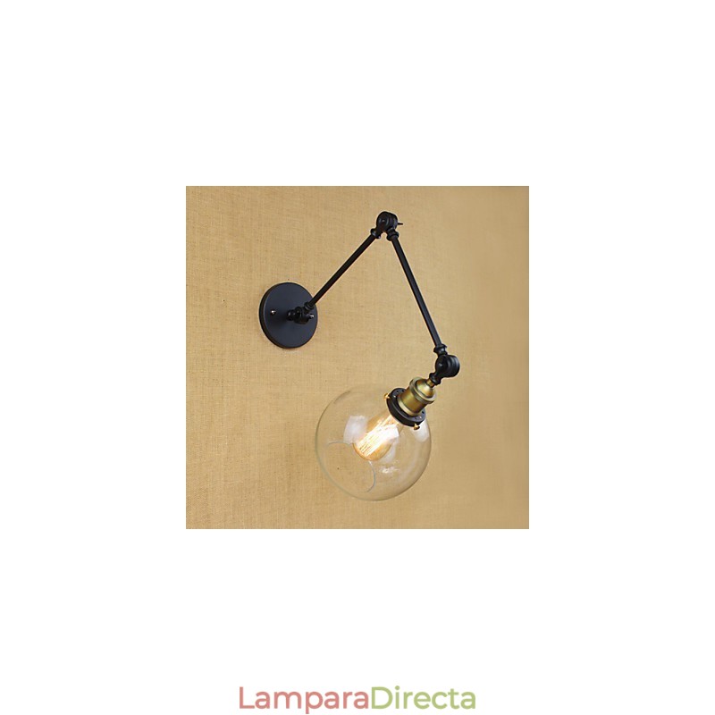 El brazo largo de la pared de vidrio de hierro industrial creativo telescópico dormitorio retro nostálgico restaurante pasillo plegable
