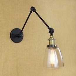 El brazo largo de la pared de vidrio de hierro industrial creativo telescópico dormitorio retro nostálgico restaurante pasillo plegable