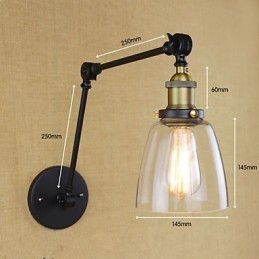 El brazo largo de la pared de vidrio de hierro industrial creativo telescópico dormitorio retro nostálgico restaurante pasillo plegable