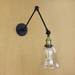 El brazo largo de la pared de vidrio de hierro industrial creativo telescópico dormitorio retro nostálgico restaurante pasillo plegable