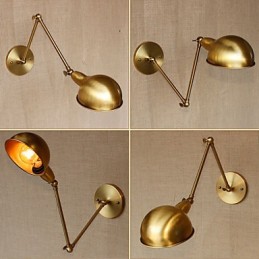 Aplique de pared decorativo de alta gama, de doble brazo, estilo industrial americano
