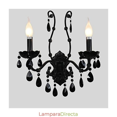 Apliques de pared estilo mini cristal, luces de pared con forma de vela, modernos y contemporáneos de metal Apliques de pared estilo mini cristal, luces de pared con forma de vela, modernos y contemporáneos de metal