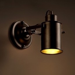 Lámpara de pared vintage industrial de hierro forjado negro, lámpara de pared retro, lámpara de pared para pasillo, iluminación de pared