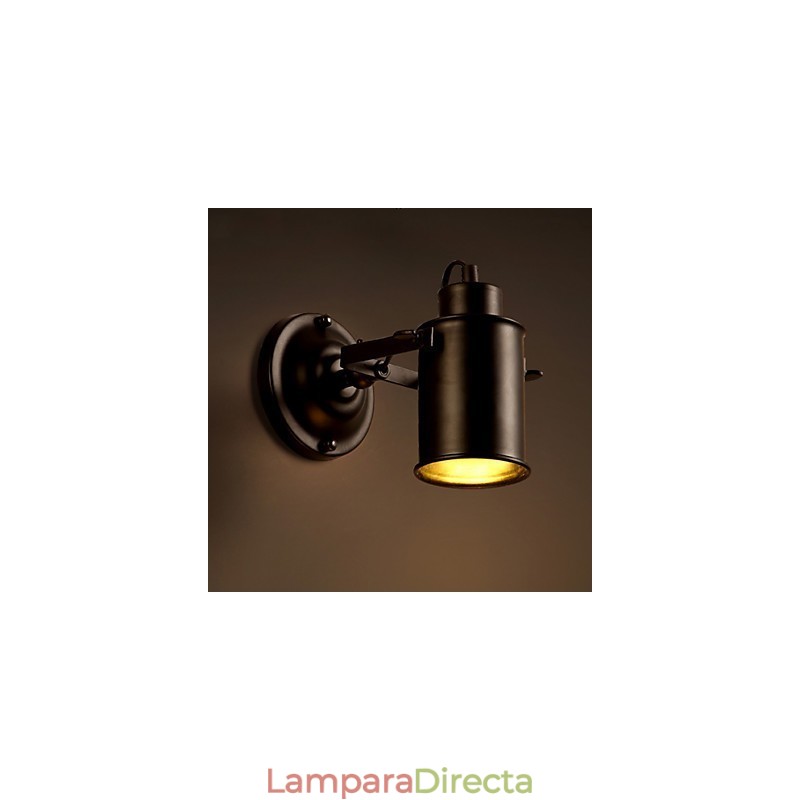 Lámpara de pared vintage industrial de hierro forjado negro, lámpara de pared retro, lámpara de pared para pasillo, iluminación de pared
